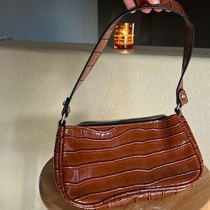 A brown purse size small